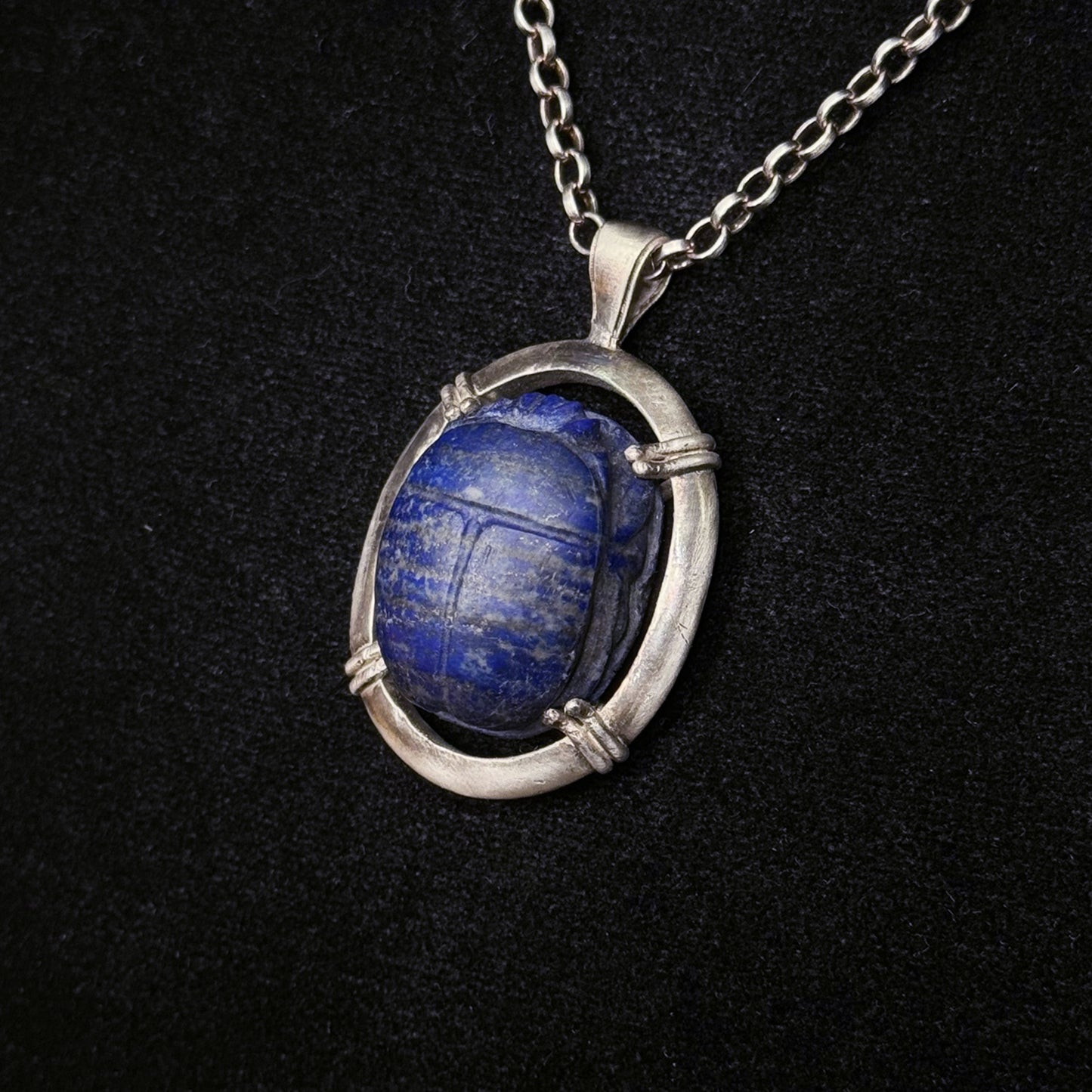 Ancient Egyptian Lapis Lazuli Scarab (c. 1550-1070 B.C.)