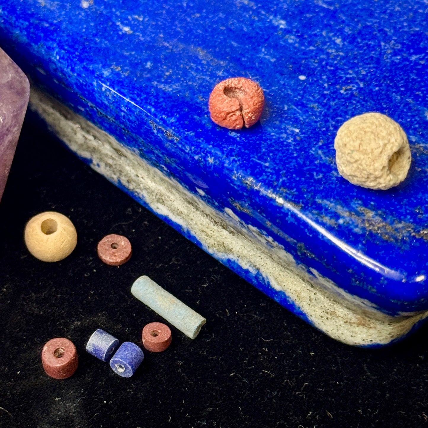 8 Ancient Egyptian Faience & other Beads (1000 B.C.) – Late New Kingdom to Third Intermediate Period