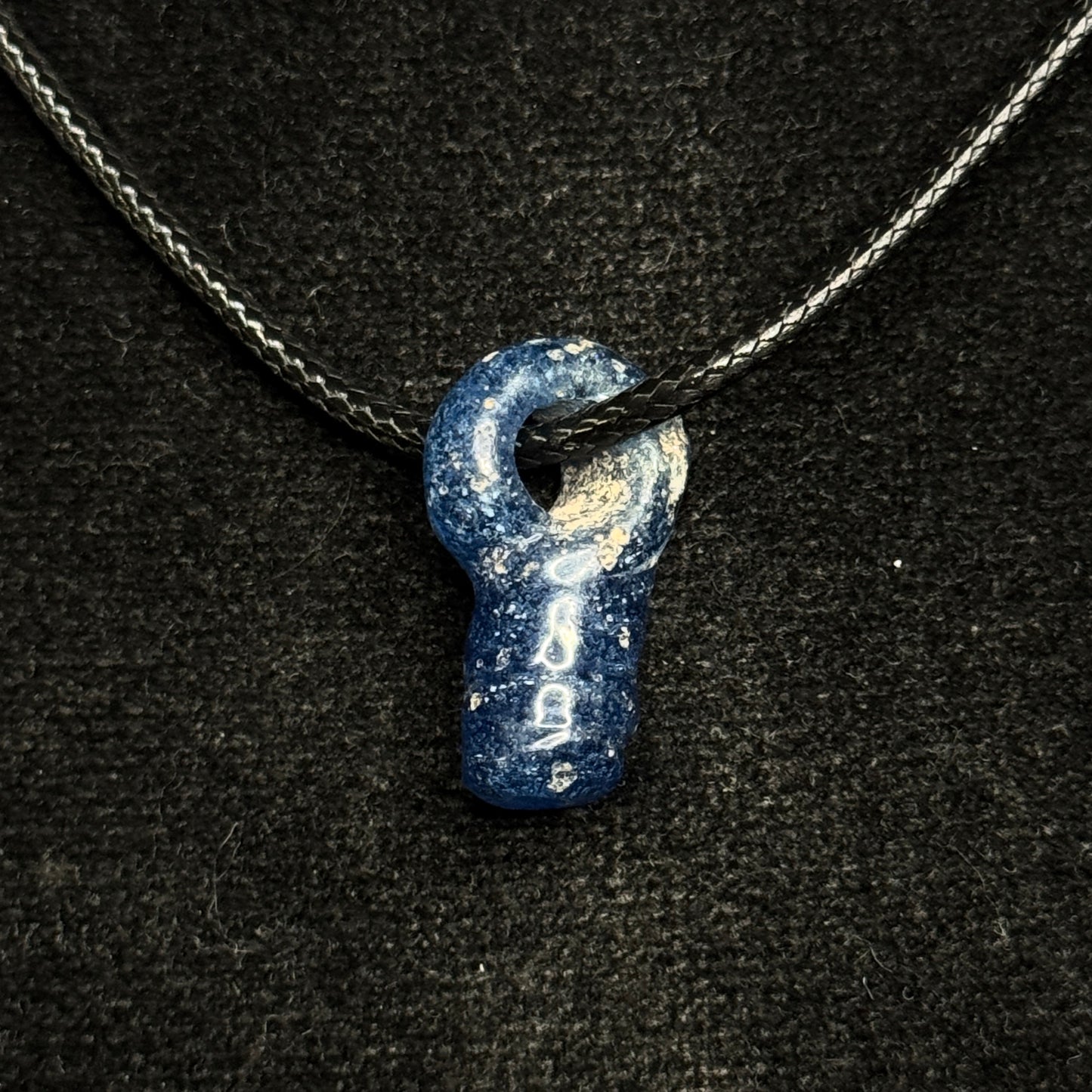 Ancient Roman Glass Blue Bead Necklace (200 B.C. - 50 A.D.)