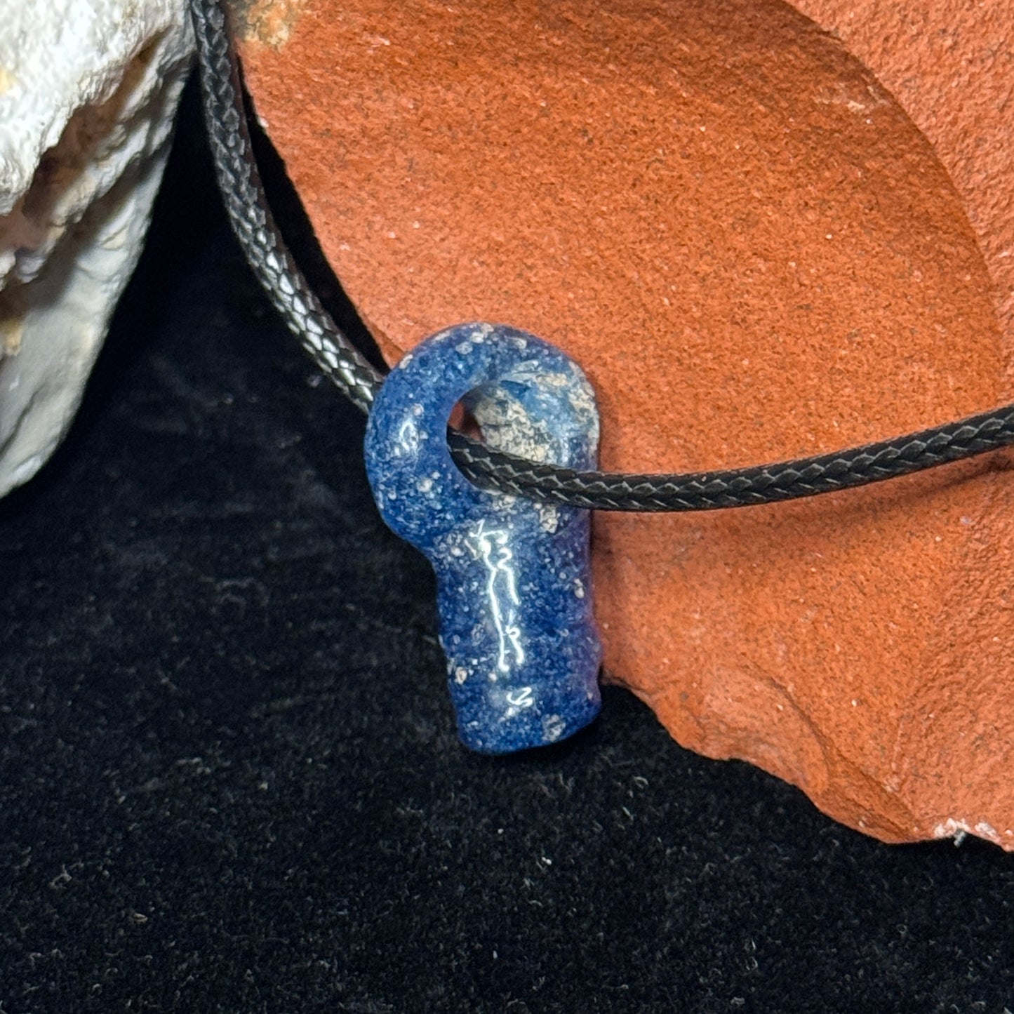 Ancient Roman Glass Blue Bead Necklace (200 B.C. - 50 A.D.)