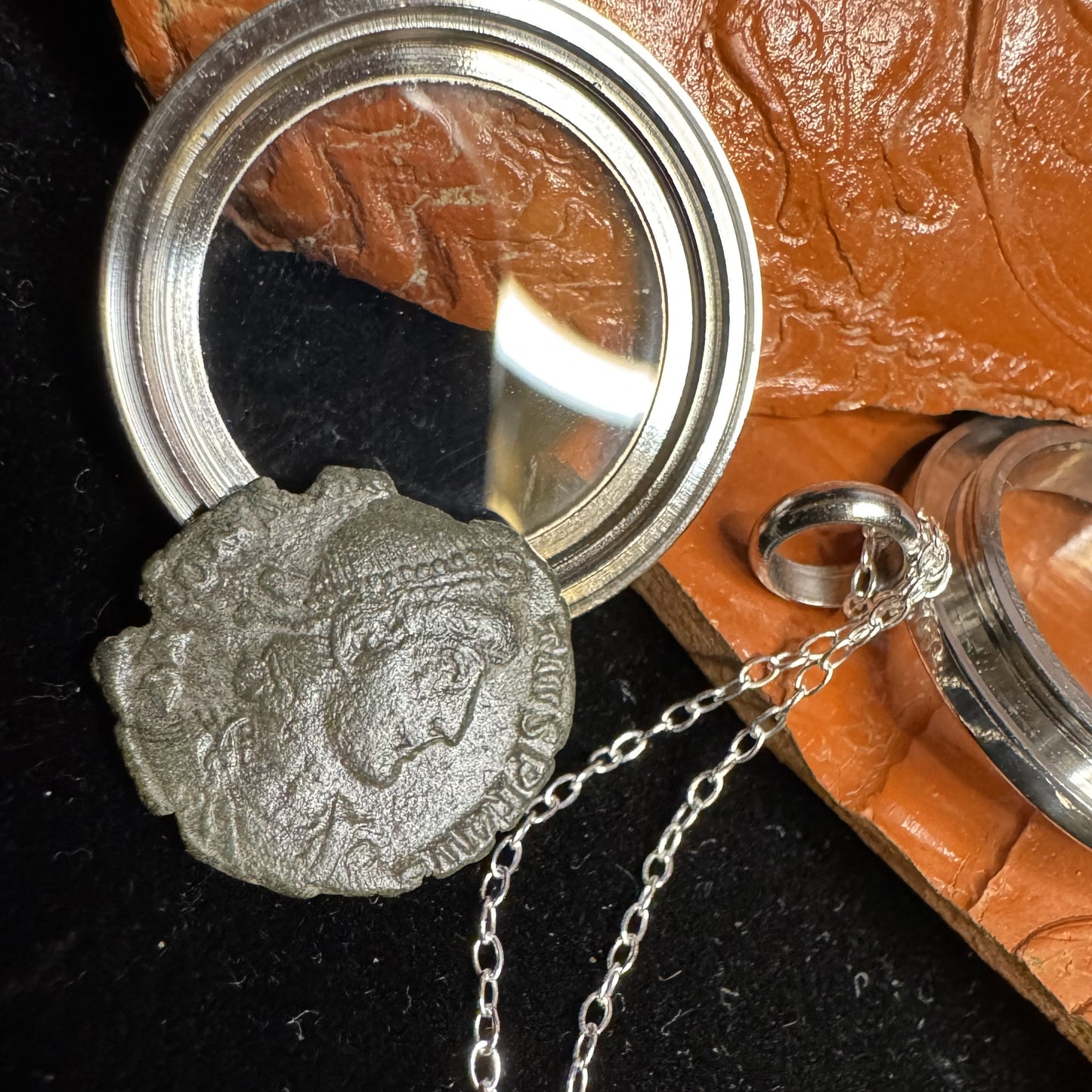 Constantius II AE 17.5mm Sterling Silver 925 Chain Coin Pendant – Roman Imperial Era (235–476 AD)