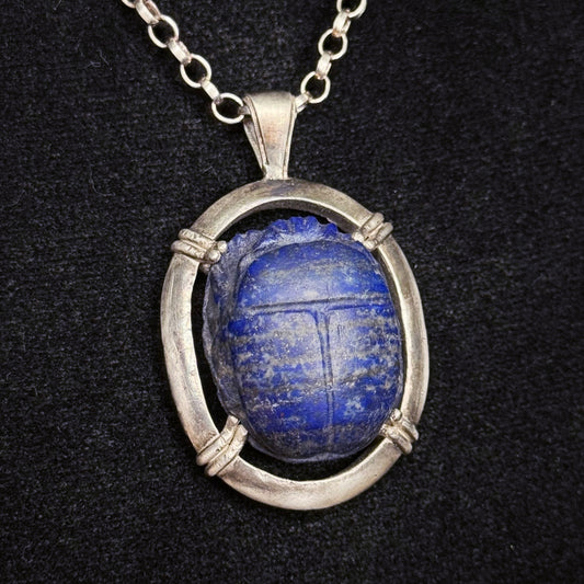 Ancient Egyptian Lapis Lazuli Scarab (c. 1550-1070 B.C.)