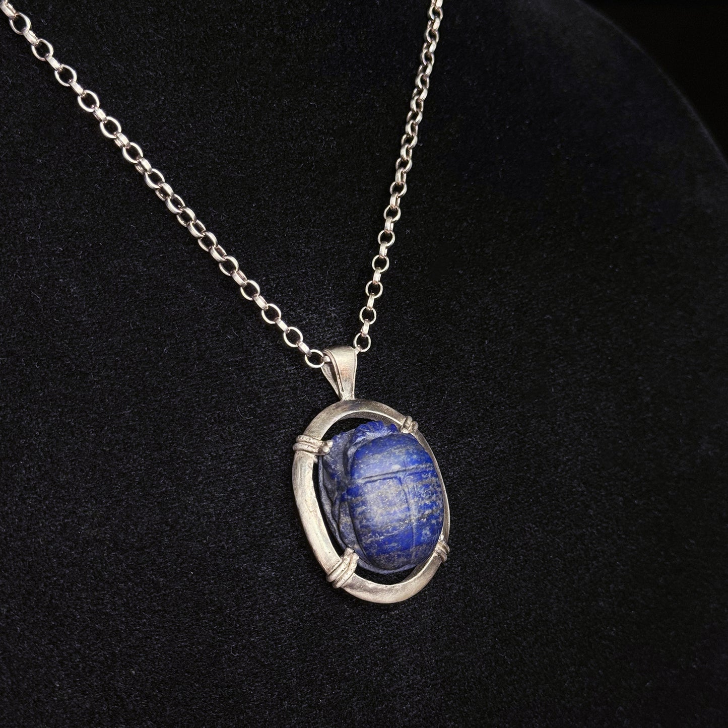 Ancient Egyptian Lapis Lazuli Scarab (c. 1550-1070 B.C.)