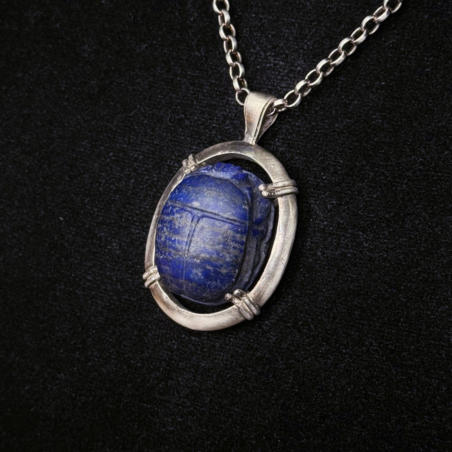 Ancient Egyptian Lapis Lazuli Scarab (c. 1550-1070 B.C.)