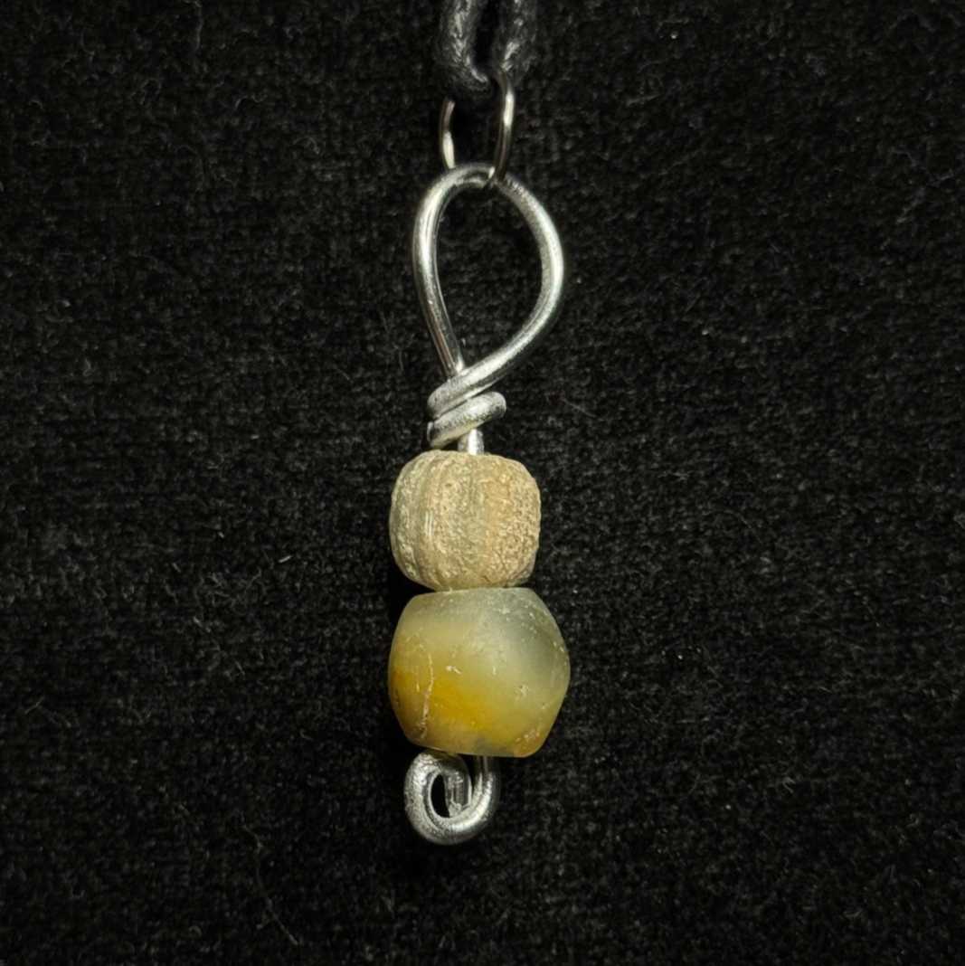 Egyptian Fainece and Stone Bead Necklace : (Roman Period, 1550 B.C.-332A.D.)