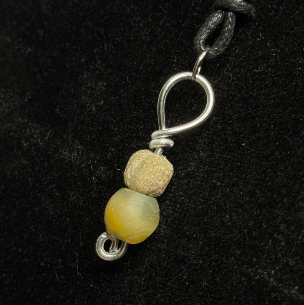 Egyptian Fainece and Stone Bead Necklace : (Roman Period, 1550 B.C.-332A.D.)