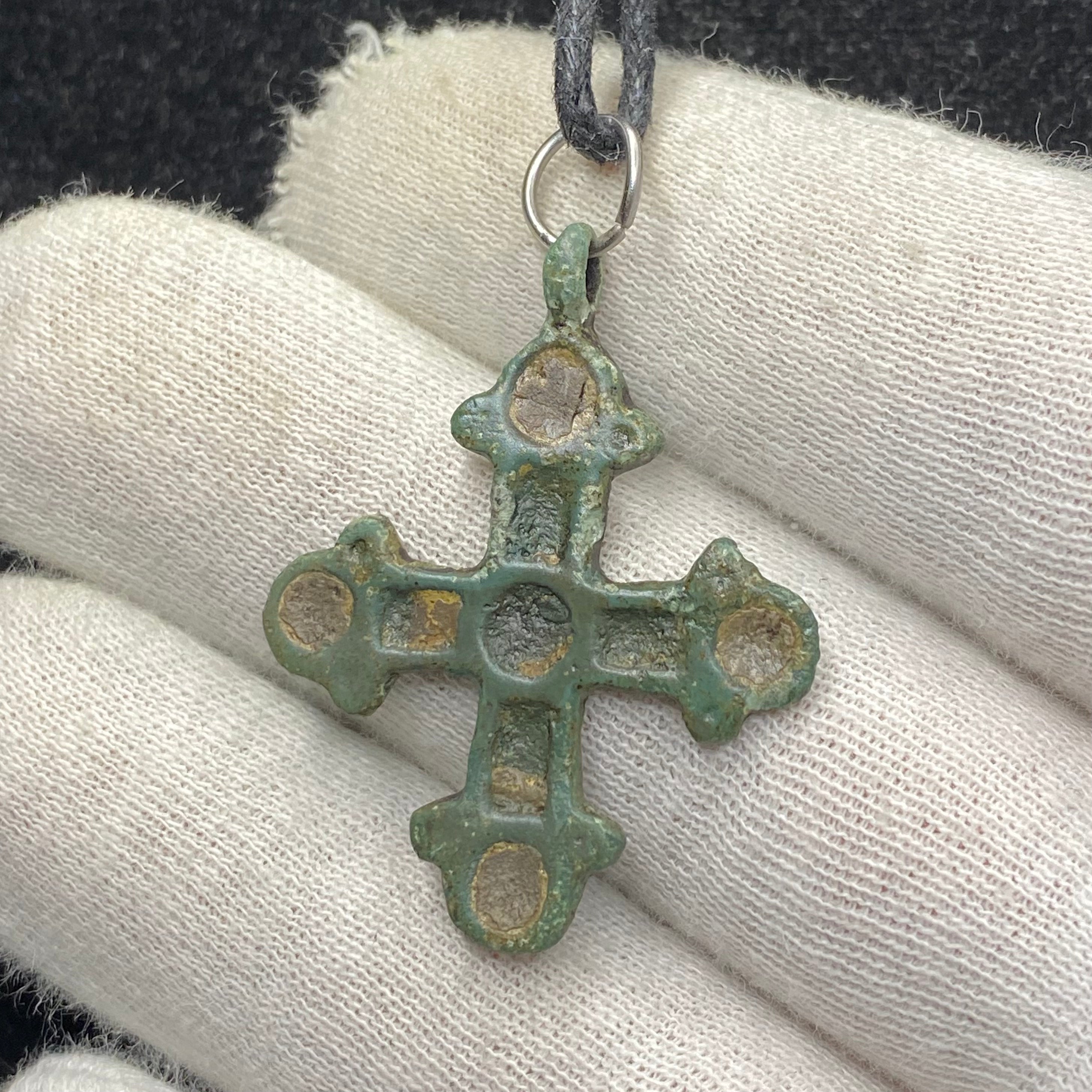 Medieval Byzantine Bronze Cross Pendant – Circa 10th–12th Century AD