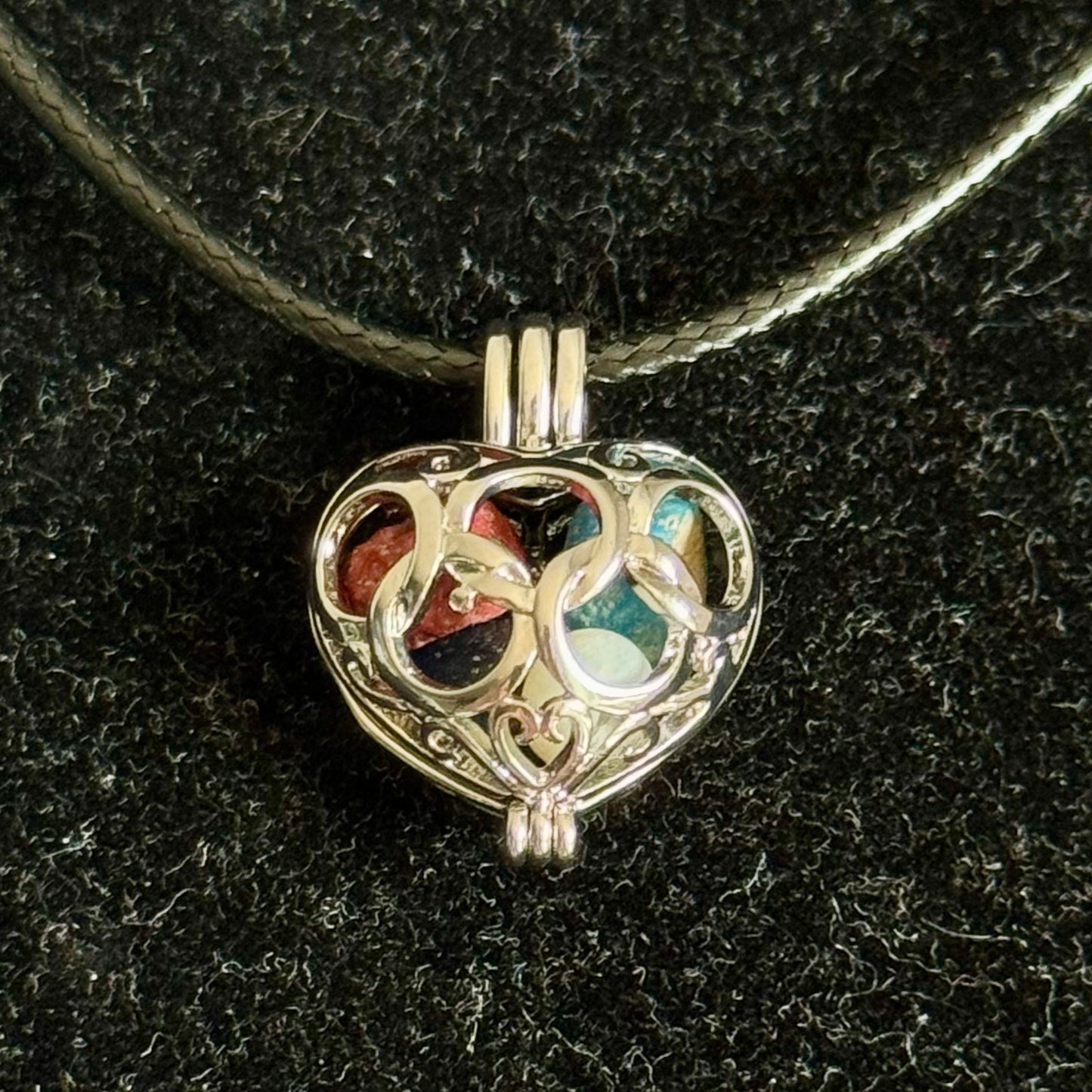 Ancient Egyptian Lot of Beads in a modern Chrome-plated Setting, (1000 B.C.) – Late New Kingdom