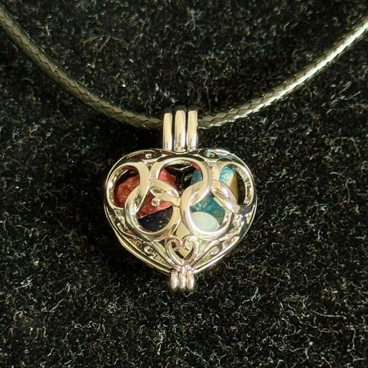 Ancient Egyptian Lot of Beads in a modern Chrome-plated Setting, (1000 B.C.) – Late New Kingdom