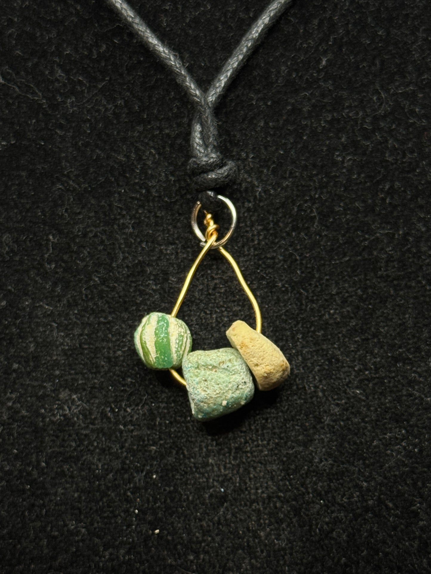 Ancient Egyptian Faience Ancient Egyptian Fainece and Glass Bead Necklace : (Roman Period, 1550 B.C.-332A.D.)