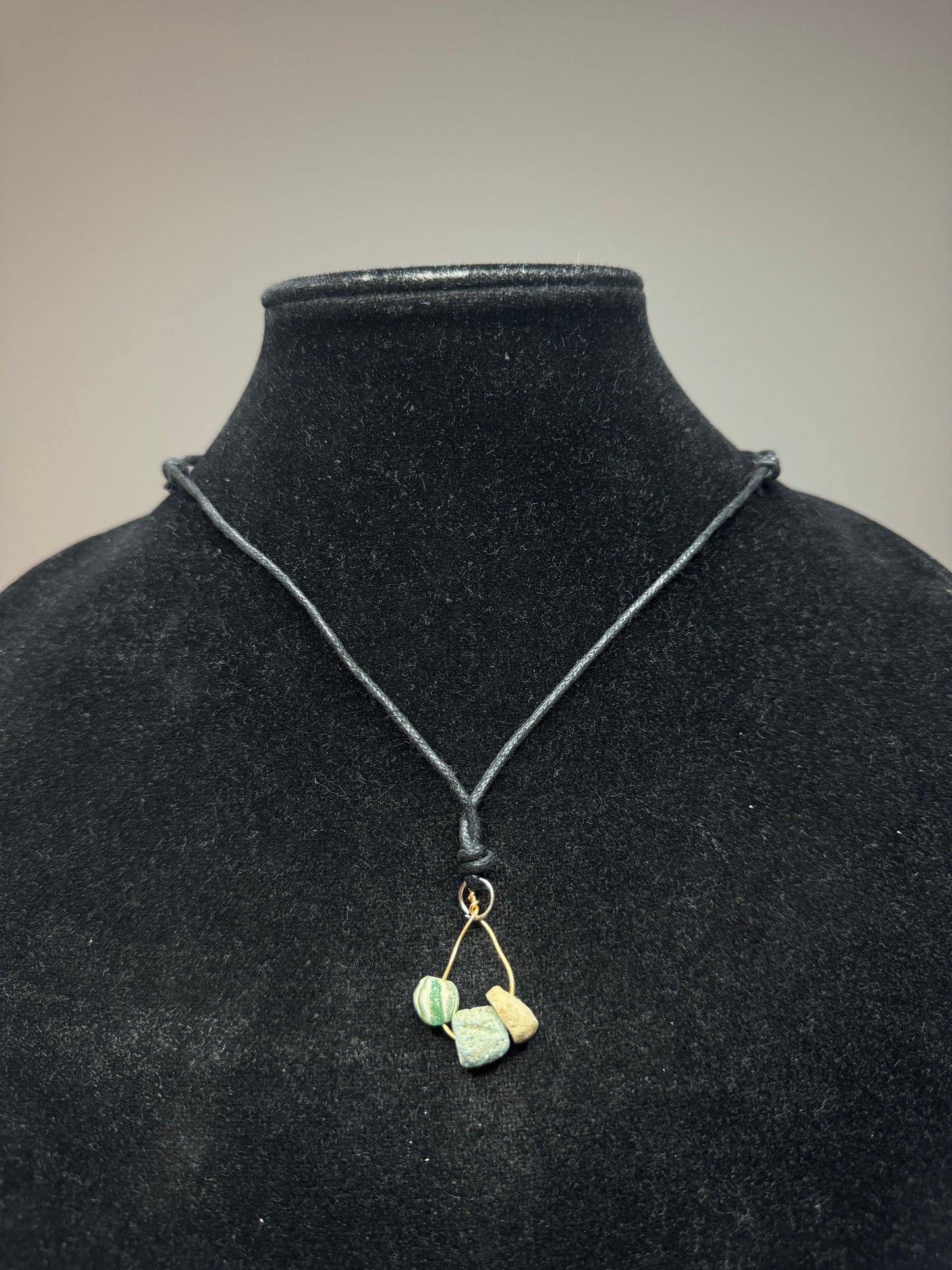 Ancient Egyptian Faience Ancient Egyptian Fainece and Glass Bead Necklace : (Roman Period, 1550 B.C.-332A.D.)